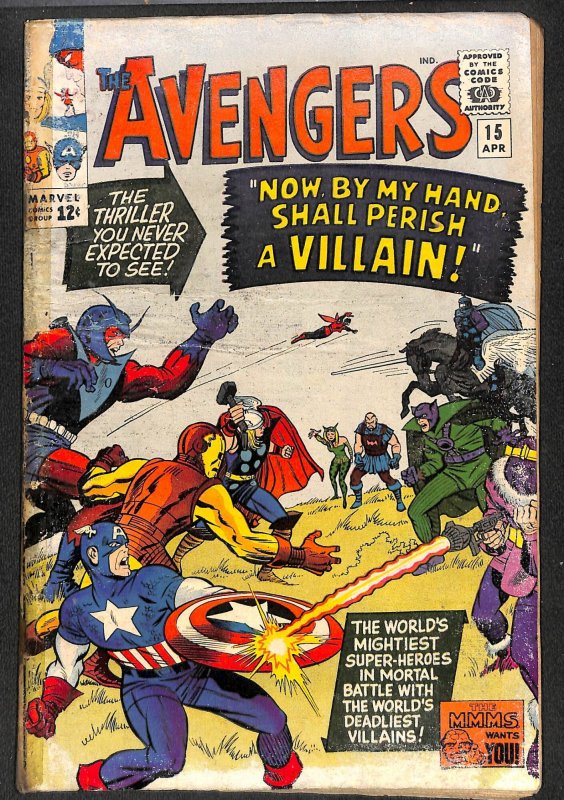 Avengers #15 GD- 1.8 Marvel Comics Thor Captain America