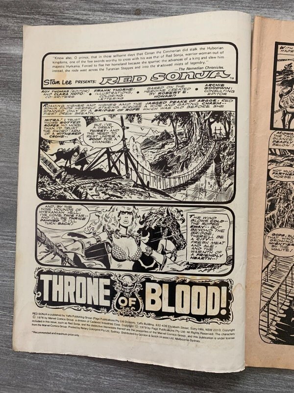 1979 RED SONJA #3 GD 2.0 Frank Thorne Throne of Blood