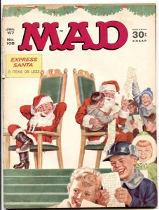 MAD Magazine #108 1967- Santa / Christmas cover G