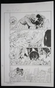 Trio #3 p.18 - LA - Kaiju Monster - Signed art by John Byrne