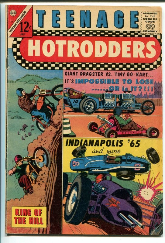 TEENAGE HOTRODDERS #13 1965-CHARLTON-MOTORCYCLE-DRAGSTER-GO-KART-vg+