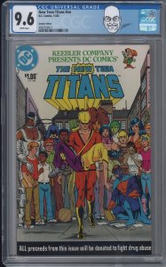 NEW TEEN TITANS CGC 9.6 WP KEEBLER NANCY REAGAN DRUG ISSUE HTF DC COMICS 1983