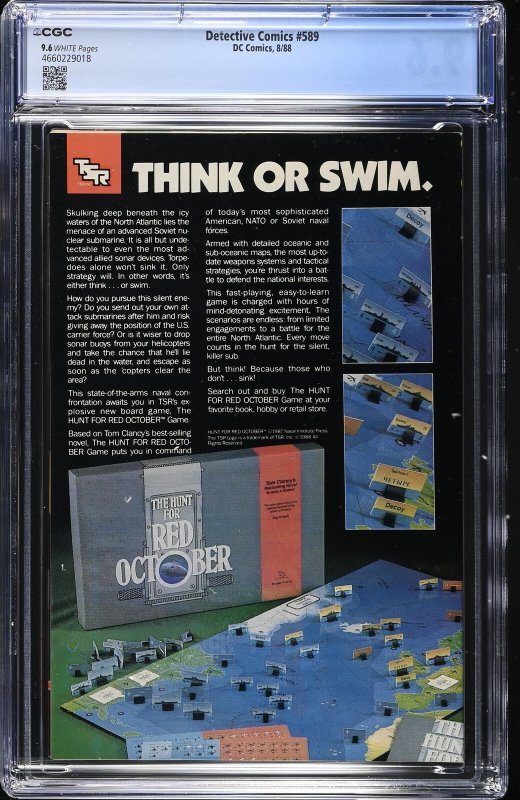 Detective Comics #589 (8/88) Graded CGC 9.6