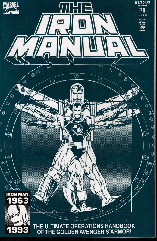 Iron Manual #1 - NM - Bill Sienkiewicz Cover