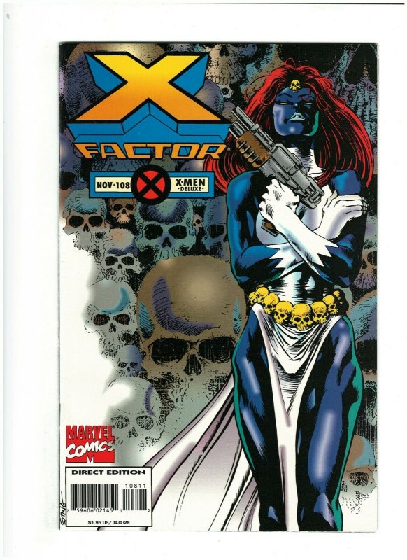 X-Factor #108 NM- 9.2 Marvel Comics 1994 Deluxe Variant Mystique app. 