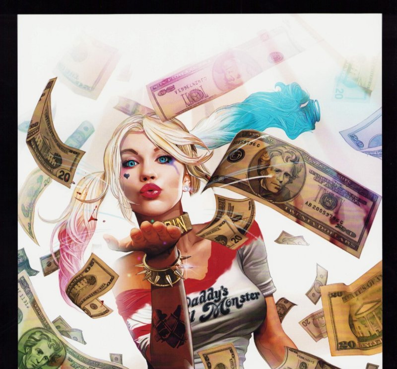 Harley Quinn 25th Anniversary Greg Horn cover 11 x 17 print SIGNED