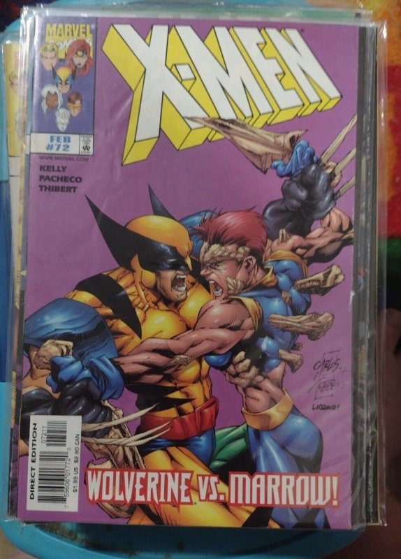 X MEN # 72  1998 MARVEL DISNEY wolverine vs marrow sabra thunderbolts