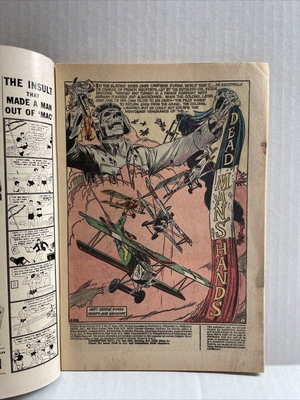 Weird War Tales #17 Bronze Age DC Horror