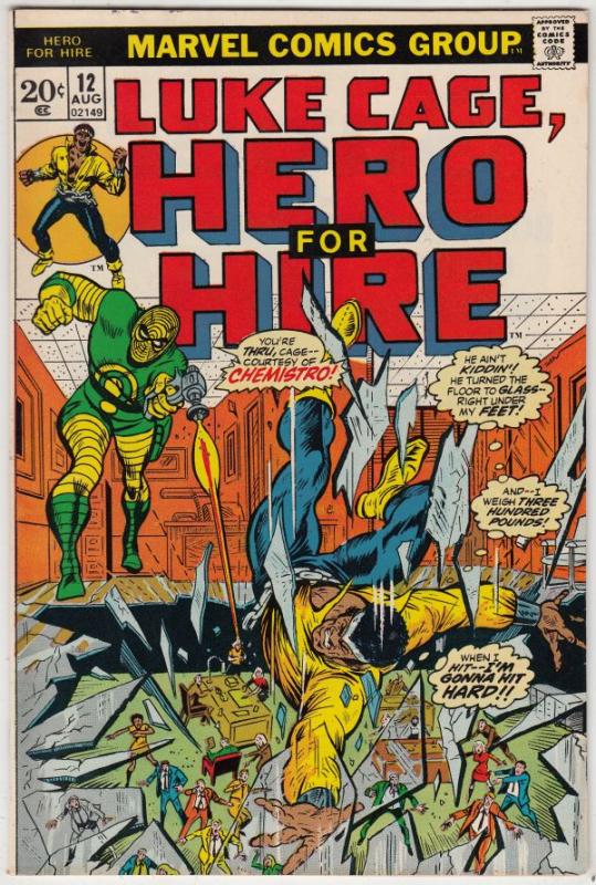 Luke Cage Hero for Hire #12 (Aug-73) NM Super-High-Grade Luke Cage