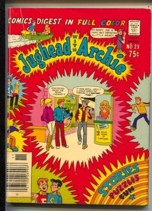 Jughead With Archie #29 1978-Fawcett-Betty-Veronica-Shield Superhero story-VG
