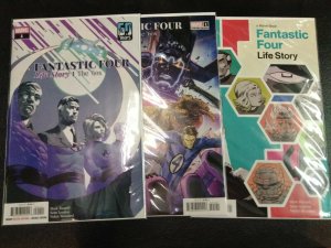 Fantastic Four Life Story #1 Lot of 3 Cover A B & C Variants Marvel New Series 