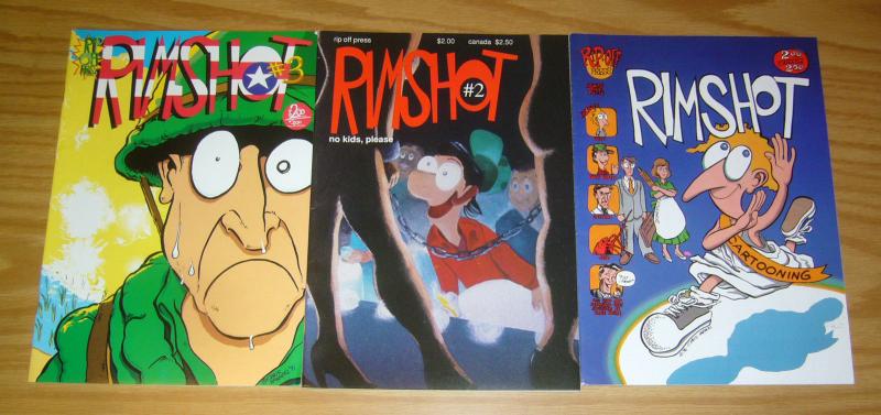 Rimshot #1-3 VF/NM complete series - rip off press - chris harmon set lot 2