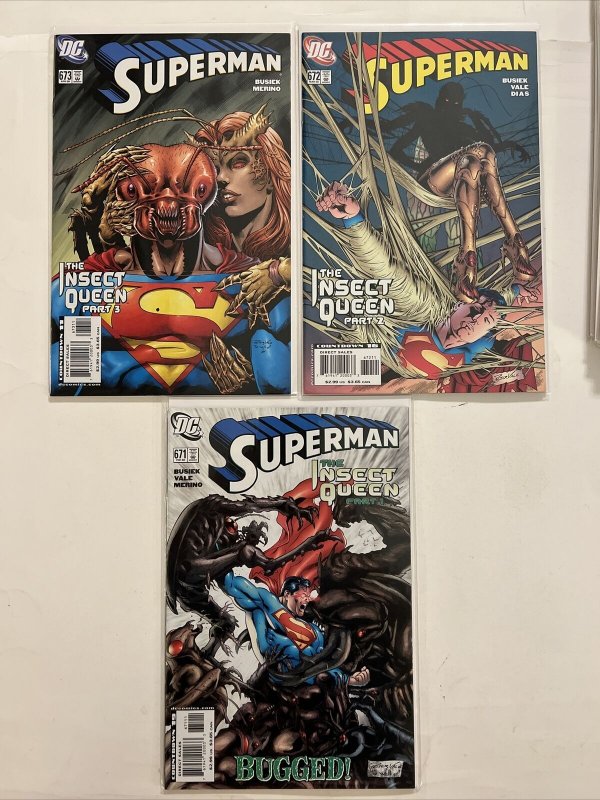 DC Superman 2008 The Insect Queen 1-3 #671 #672 #673 