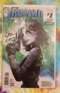 Domino #1 (2018) signed by Greg Land w/c.o.a. Dynamic Forces nm