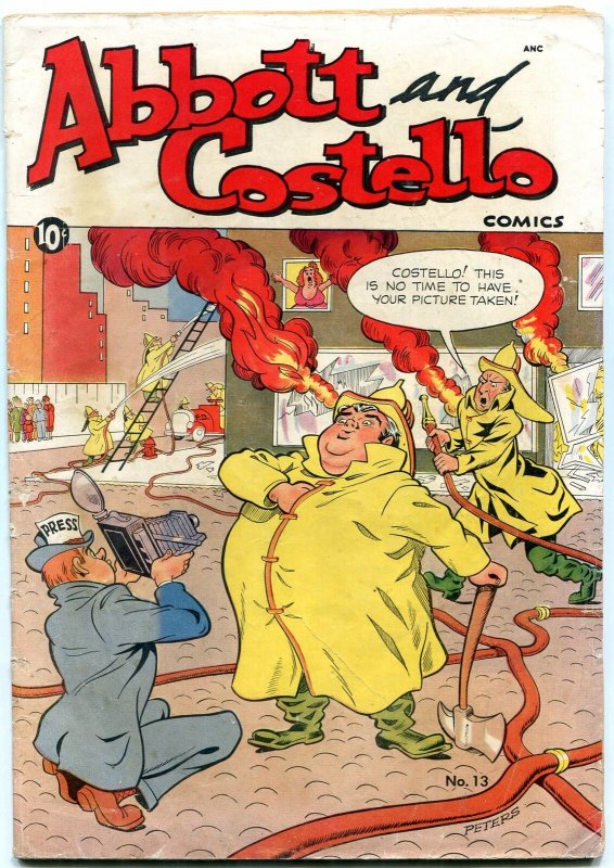 Abbott and Costello #13 1951- Fireman cover- Golden Age comic VG