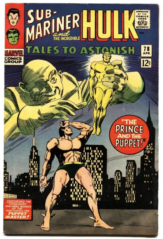 TALES TO ASTONISH #78 1965-HULK SUB-MARINER-MARVEL vf-