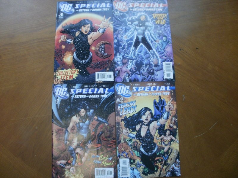 4 Near-Mint DC Special THE RETURN OF DONNA TROY Comic #1 2 3 4 (Complete Set)