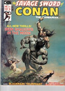 The Savage Sword of Conan #4 (1975) NM- Gil Kane & Richard Corbin Art! Boca CERT