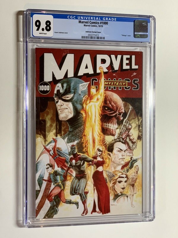 Marvel Comics 1000 cgc 9.8 2019 andrews variant Timely Captain America Torch