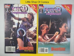 Xena Warrior Princess Blood Lines #1 & #2 Photo Covers 1998 Topps Comics