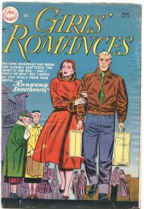 GIRLS’ ROMANCES #19--1953--UNIQUE COVER--NICE INTERIOR ART--RARE DC