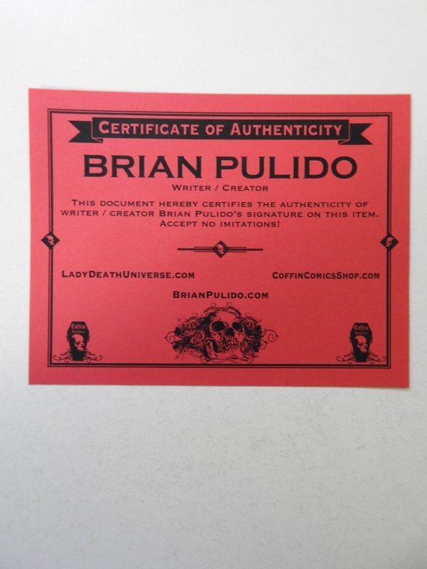 Lady Death: Killers #1 Inferno Edition NM Condition! Signed W/ COA!