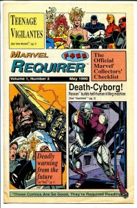 Marvel Requirer #3 1990-info on upcoming Marvel issues-FN