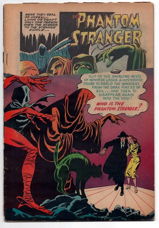 PHANTOM STRANGER 1 FR/G (1.5), 1952 DC COMICS, TOP 1/3 OF COVER MISSING, 