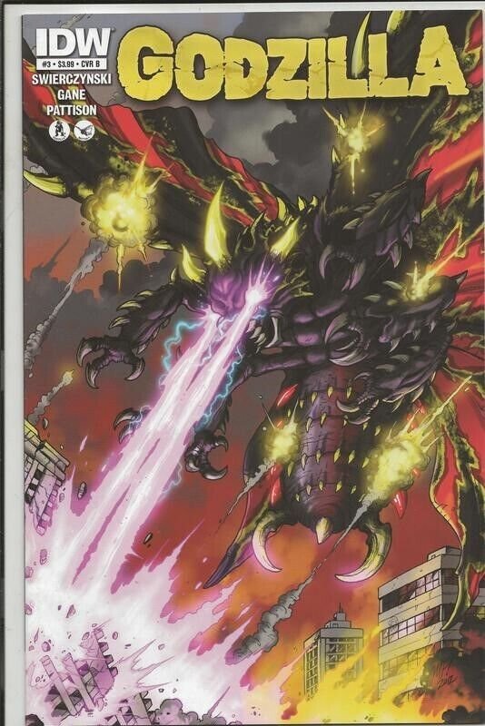 Godzilla #3 Cover B ORIGINAL Vintage 2012 IDW Comics 