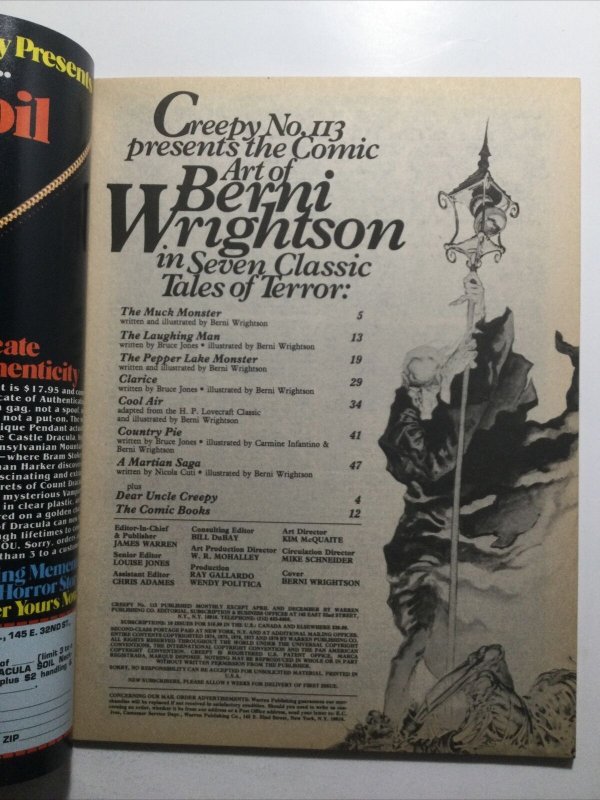 Creepy 113 Nov 1979 Near Mint Nm Warren Magazine