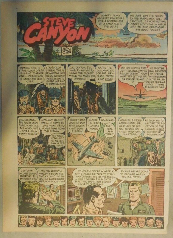 (52) Steve Canyon Sundays by Milton Caniff  from 1958 Complete Year ! Tabloid