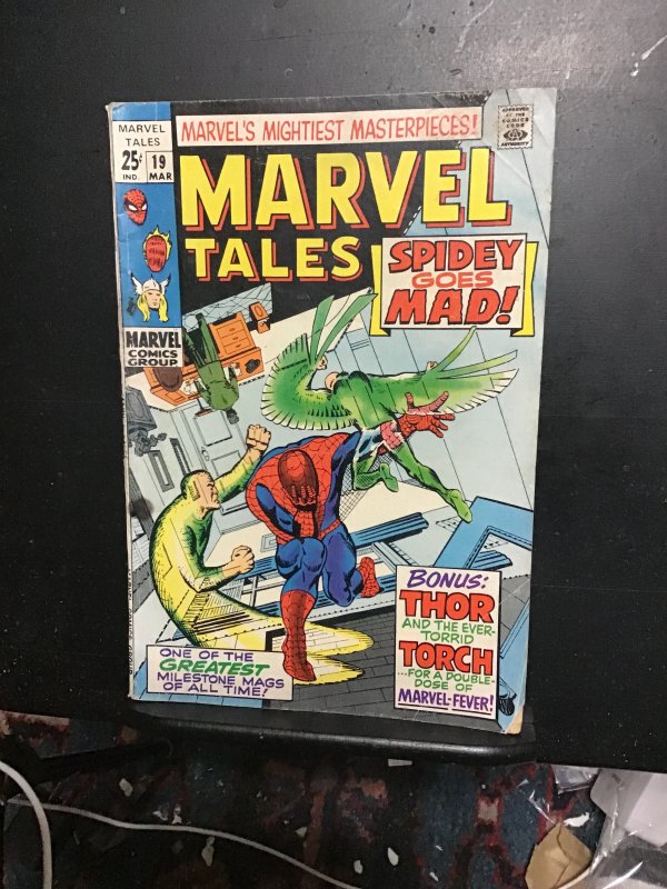 Marvel Tales #19 (1969) Early Spidey reprints! Thor, Torch! Midgrade key! VG/FN