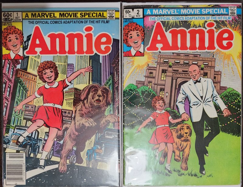 Annie Movie Adaption #1-2 Set Marvel Comics 1982