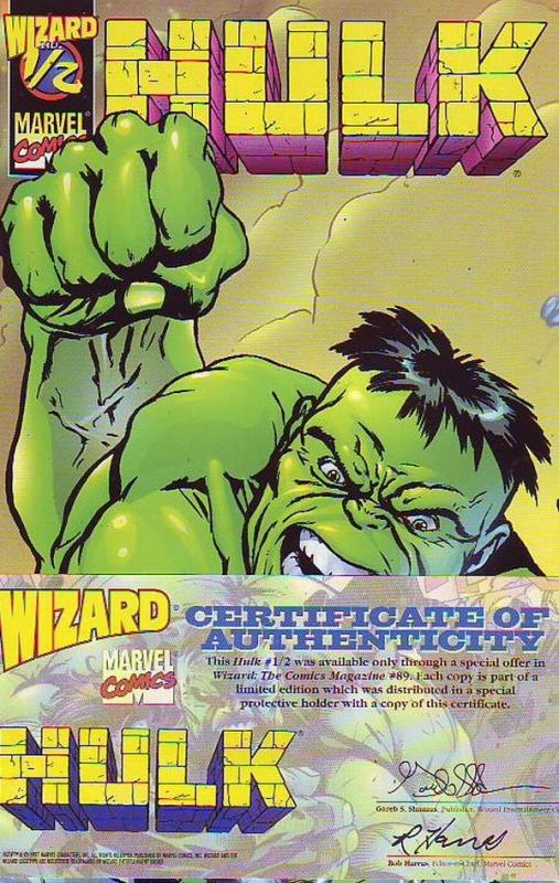 Hulk Wizard 1/2 #1 (Jan-98) NM+ Super-High-Grade Hulk, Bruce Banner