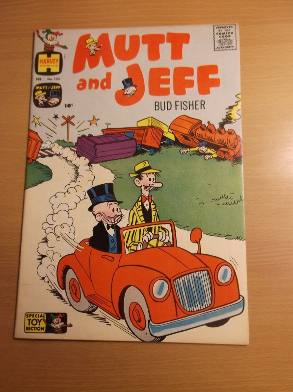 HARVEY COMICS: MUTT & JEFF #122, EARLY RICHIE RICH, RARE, HIGH GRADE, 1961, NM-!