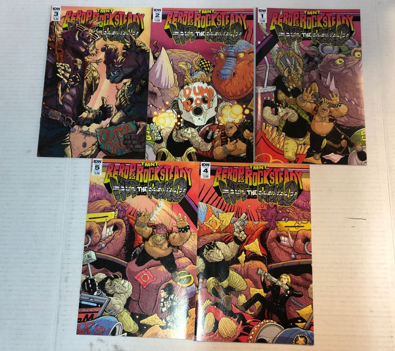 Bebop and Rocksteady Hit The Road (2018)#1-5 VF/NM Set ~ IDW Comics | N. Pitarra