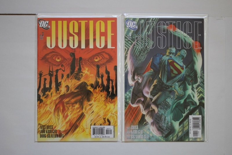 Justice 1 - 12 Complete Set Alex Ross, Jim Krueger DC Comics 2005 Series NM