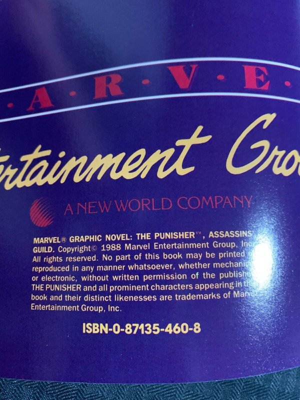 1988 THE PUNISHER Assassin's Guild SC FN- 5.5 1st Marvel Graphic Novel