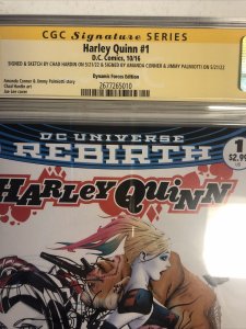 Harley Quinn (2016) #1 (CGC 9.6 SS WP) Signed Hardin,Conner &Palmiotti