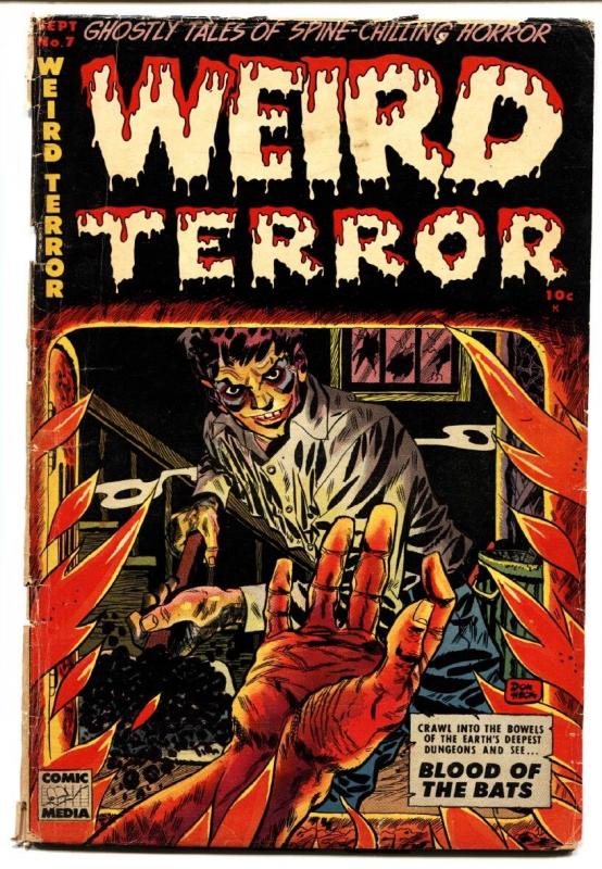 WEIRD TERROR #7 1953-DON HECK-BODY BURNING ON COVER-PCH