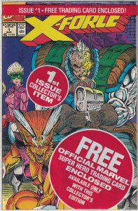 X-Force #1 (1991) Polybagged Negative Direct Copy w/Card (X-Force)