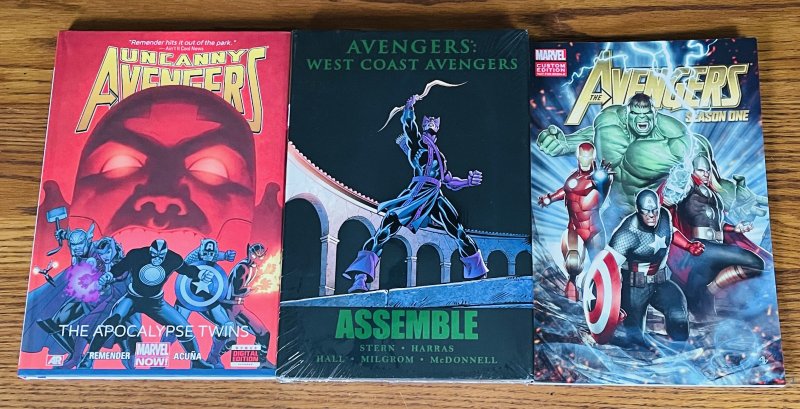 LOT OF 6 AVENGERS TPBs & HC BOOKS: Uncanny West Coast New Secret Invasion Marvel