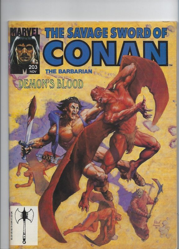 the savage sword of Conan the Barbarian #203