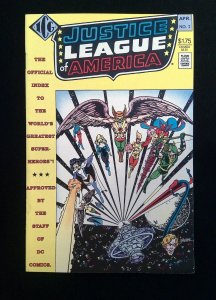 Official Justice League Of America Index #2  ICG Comics 1986 VF+