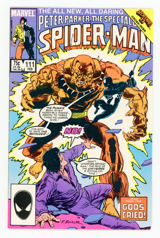 Spectacular Spider-Man #111 Peter David Secret Wars II VF+
