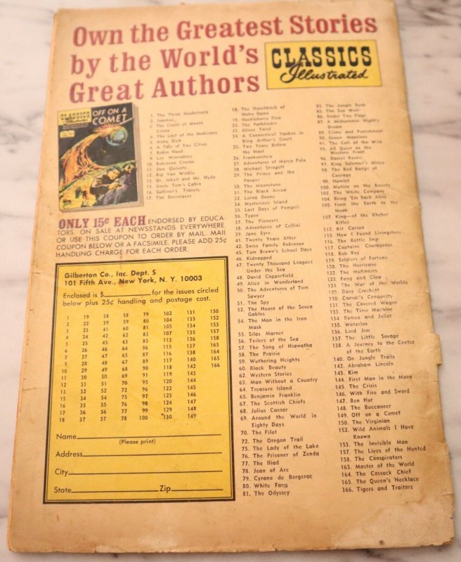 Classics Illustrated #25 Dec 1963 Gilberton Comics Two Years Before the Mast