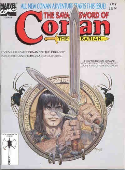 Savage Sword of Conan #207 FN ; Marvel | Red Sonja