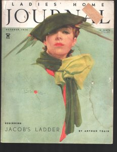 Ladies' Home Journal 10/1934-Curtis-Pin-up portrait cover by Pearhyn Stanlaws...