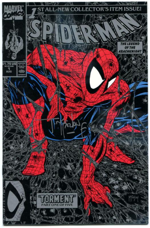 SPIDER-MAN #1, NM+, Signed Todd McFarlane, 1990, Black Silver, more in store