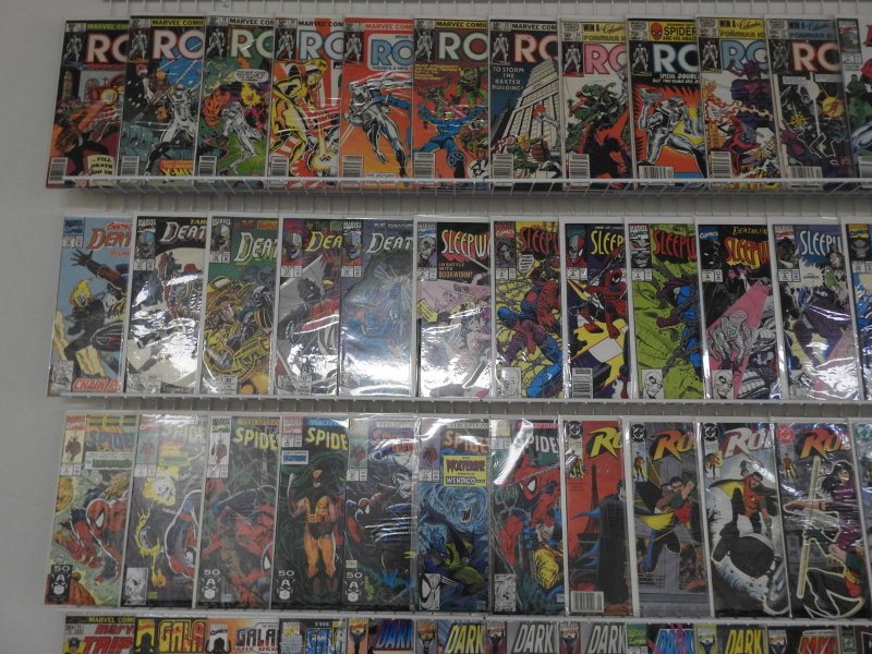 Huge Lot 140+ Comics W/ Spiderman, ROM, Darkhawk, Robin+ Avg Fine Condition!!